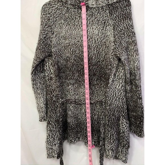 Cynthia Rowley longsleeve black white cardigan MED - Picture 8 of 8